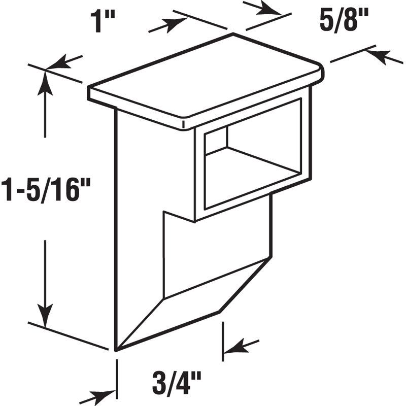 Prime-Line 1-5/16 in. White Nylon Sash Balance Top Guide