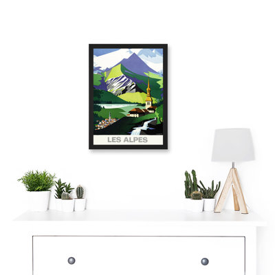 Jacquelin The Alps Mountains French Railway Travel Advert - Single Picture Frame Print