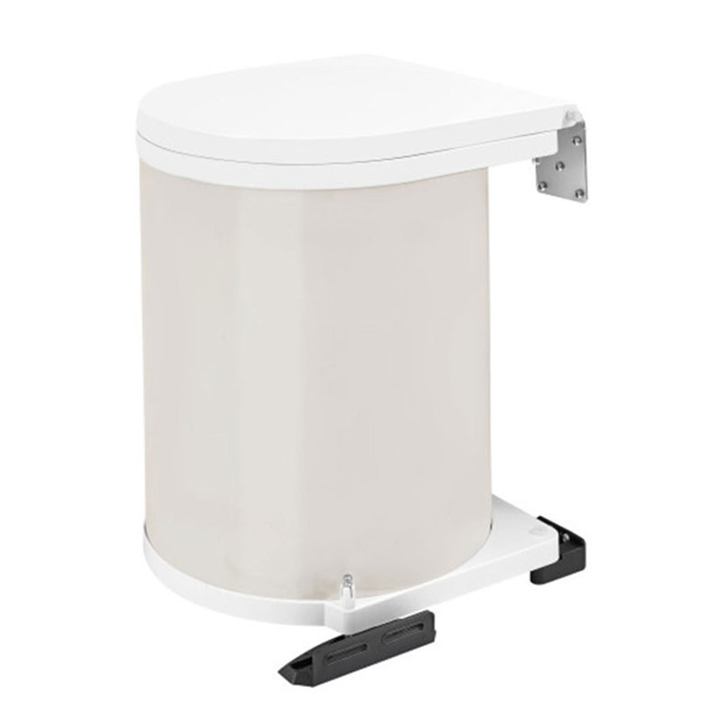 Poubelle pivotante Rev-A-Shelf, Blanc, 14 L