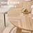 5 Piece 47'' Round Dining Table Set For 4, Farmhouse Kitchen Table With 4 Boucle Modern Dinning Room Chairs-657348984-657348985