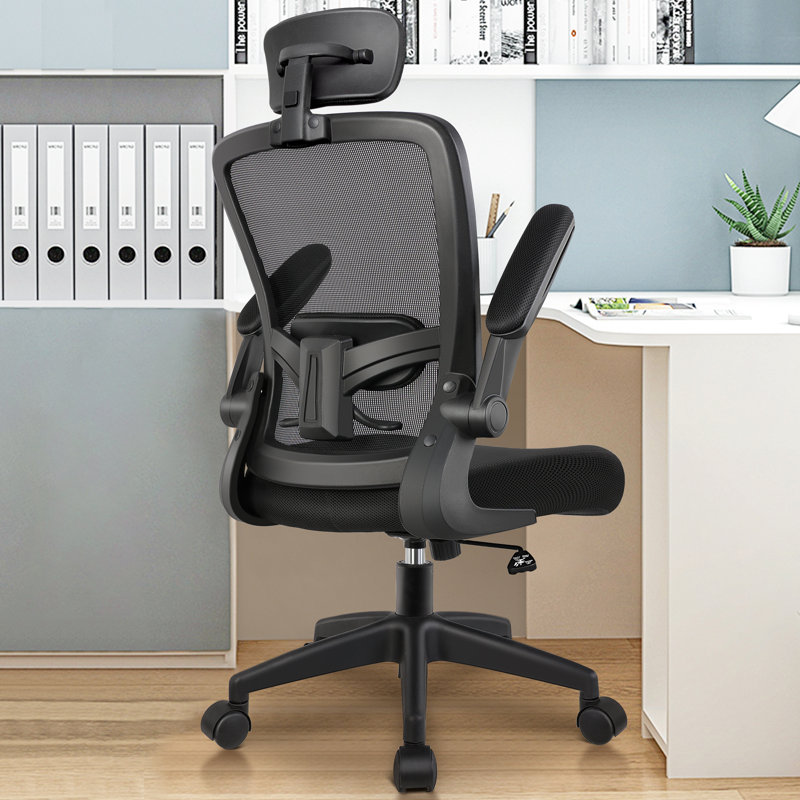 Fauteuil ergonomique avec appui-tête et coussin lombaire, Noir, noir, noir, noir, Noir, noir, noir, noir