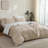 Solayne 100% Washed Cotton Duvet Cover Set with Faux Hemp Texture, Solid Color, Zipper Closure and Corner Ties-111685169-111685183