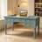 Modern Teal Five-drawer Solid Wood Writing Desk