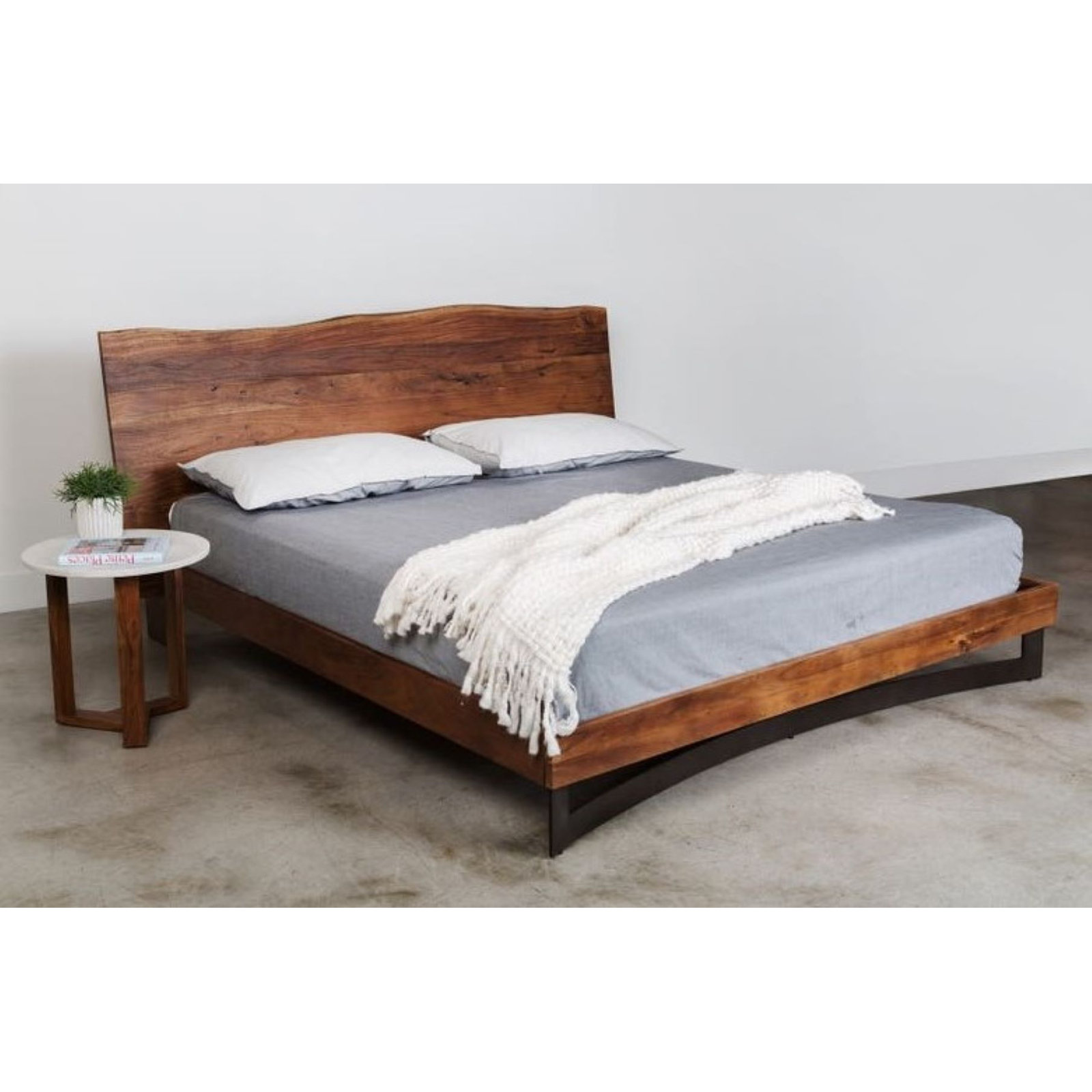 Burnell Solid Wood Bed, King
