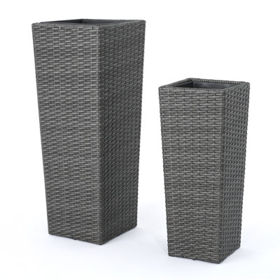 Rattan Woven Flower Pot, Lightweight Breathable Planter for Indoor Outdoor Plants