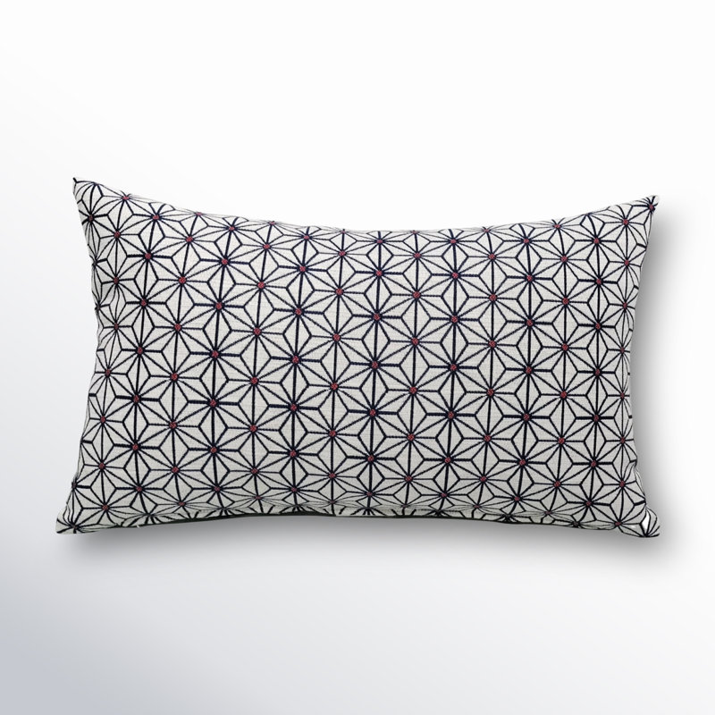 Liza Pillow Cover & Insert Rectangle in Blue/White/Red
