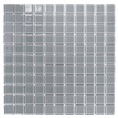 1" x 1" Polished Glass Mosaic Tile