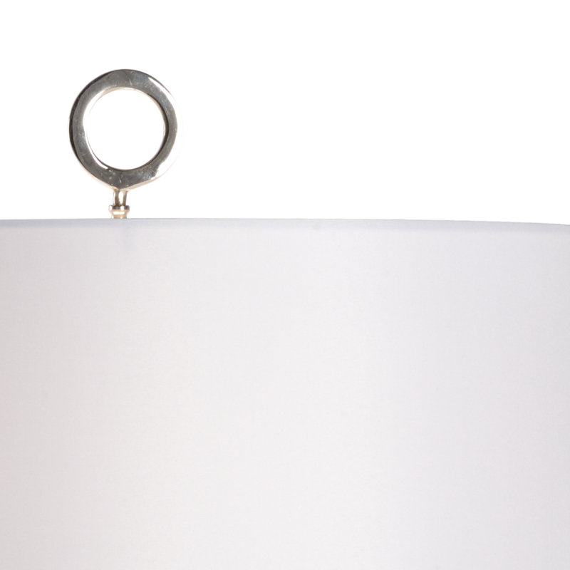 Prosperity 30.5" Table Lamp, Red/White Glaze