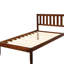 Lit plateforme simple en bois avec tête de lit, construction solide et support à lattes pour lit simple, tête de lit et lattes