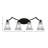 Zilo 4 Light Bath Bar Shown In Graphite Finish With 5.5" Fluted Frosted Crystal Glass-32415648