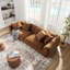 Canapé rembourré, canapé à structure en bois avec 4 coussins décoratifs, canapé de style moderne pour la maison-689300567