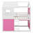 Wood House Bed Frame With Elegant Windows, Guardrail And Tent-1304446022-1304446021