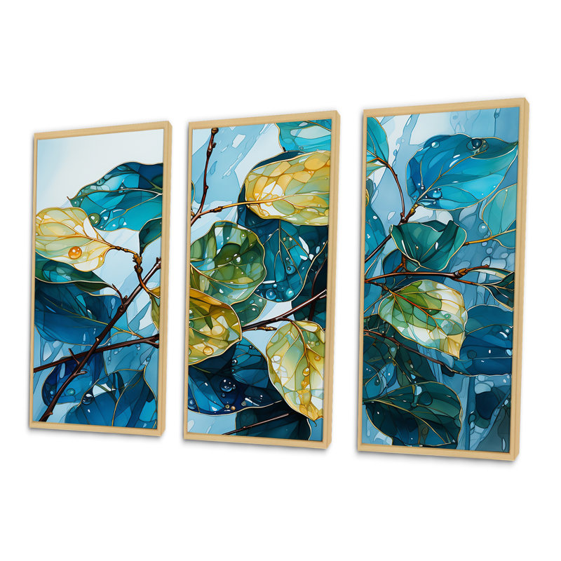 Ensemble de salon Leaves Charm, Cadre naturel flottant, H 28 po x l 36 po x P 1 po