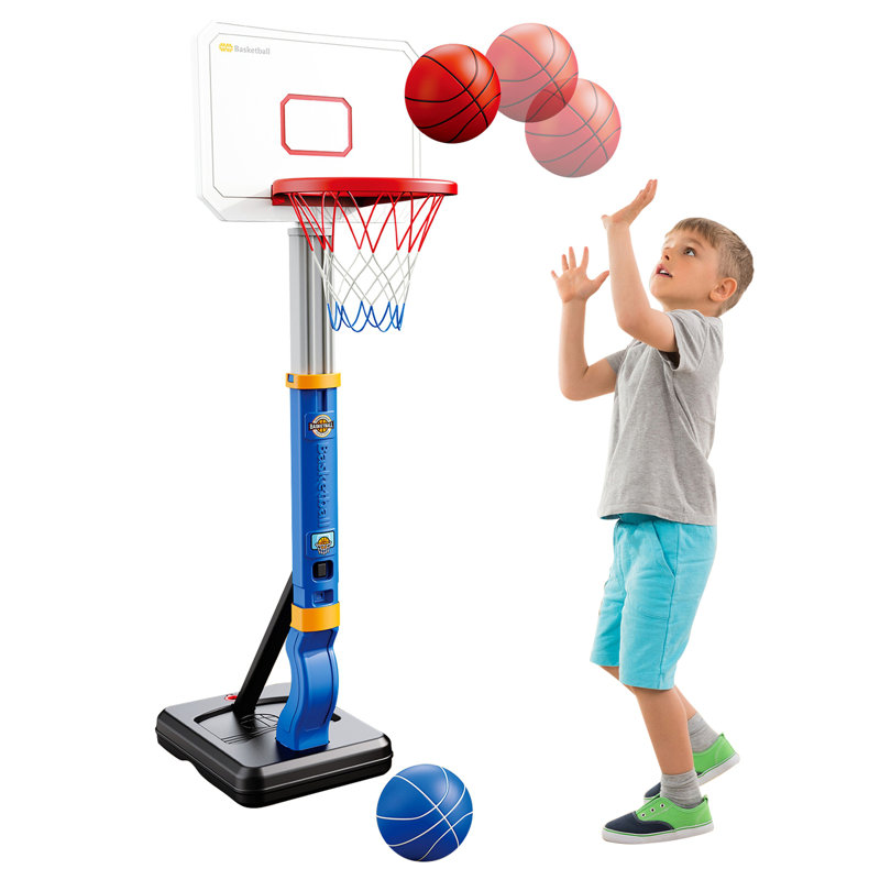 Ensemble de jeu de basketball pour piscine avec 4 balles gonflables