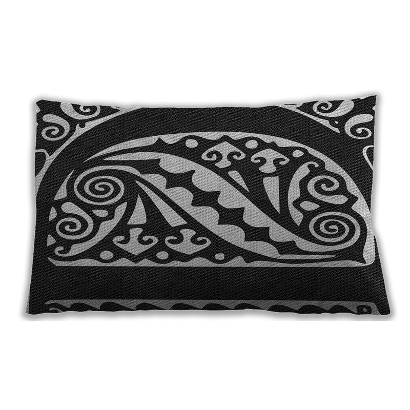 Coussin à motifs 208, Microsuède, Gris