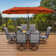 Arunasalam Rectangular 6 - Person 60'' Long Dining Set with Umbrella
