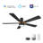 Wichita Smart Ceiling Fan with Remote, Light Kit Included,Works with Google Assistant and Amazon Alexa,Siri Shortcut.