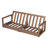 Akono Outdoor 3-Seater Acacia Wood Conversation Set With Water-Repellent Cushions & Slatted Tabletop