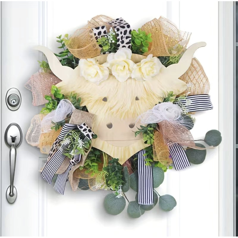 Handcrafted Faux Burlap 18'' Wreath