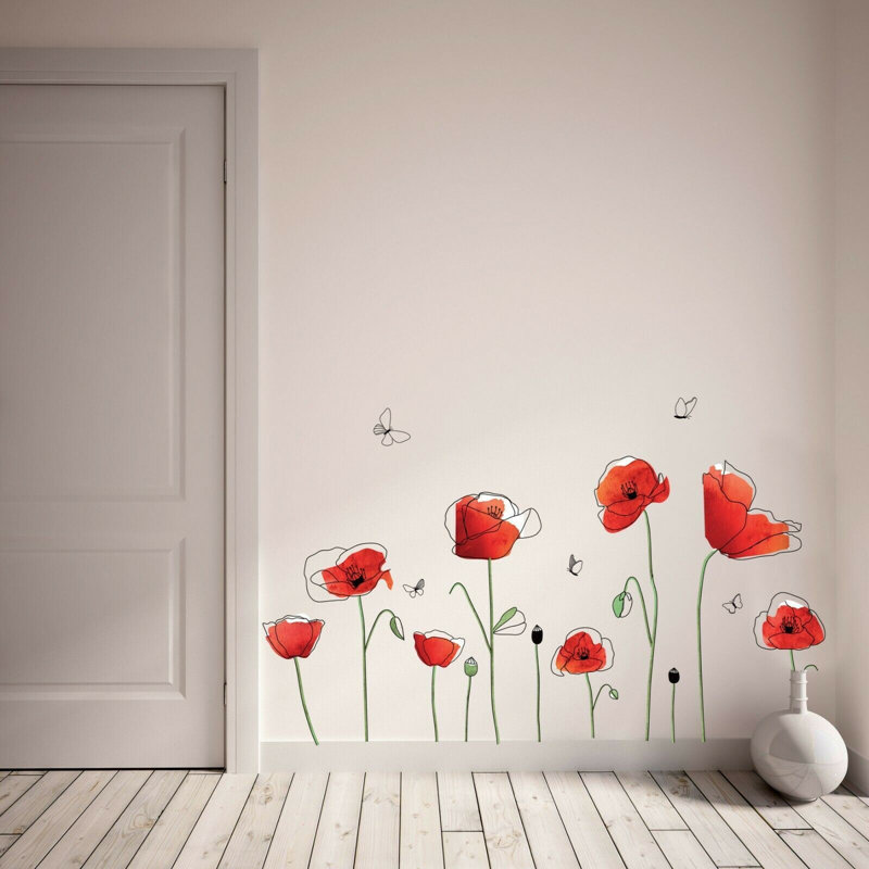 Plants & Flowers Non-Wall Damaging Wall Decal