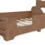 Lit plateforme simple pour enfant avec garde-corps complet Tête de lit Bowknot
