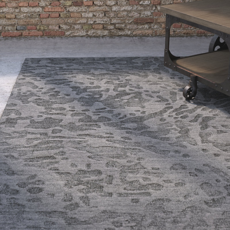 Buil Viscose Abstract Indoor Rug, Rectangle 4' x 6'