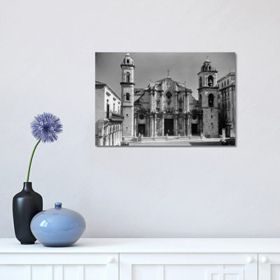 1930s-1940s Columbus Cathedral Built in 1777 Havana Cuba 1 Piece Wrapped Canvas Wall Art