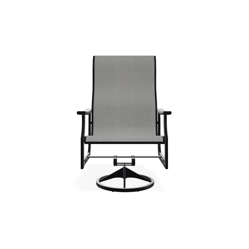 St. Catherine Polymer Outdoor Lounge Chair, Black, Alloy Sunbrella®