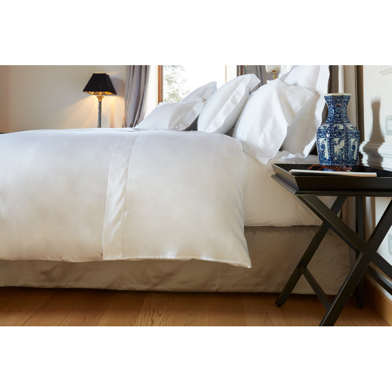 Nuvola Sateen Sheet Set, King Sheet Set with 2 Pillowcases, White