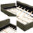Cocoon King Size Platform Bed with Thick Linen Headboard and Footboard, Upholstered Grounded Block Design, Solid Wood Support, No Box Spring Needed, 800 lb Capacity-1407780091