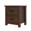 Ensemble de chambre en bois 4 pièces avec lit, tête de rangement et station de charge, 2 tables de chevet et 1 commode