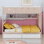 Lit superposé de style château avec 2 tiroirs, tablette et DEL-97450666-97450665