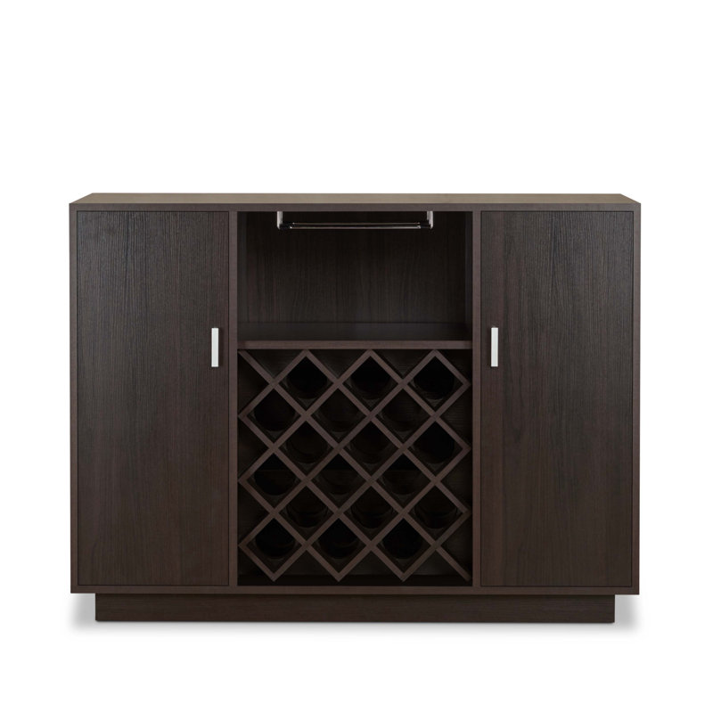 Armoire à vin à finition espresso, Brun