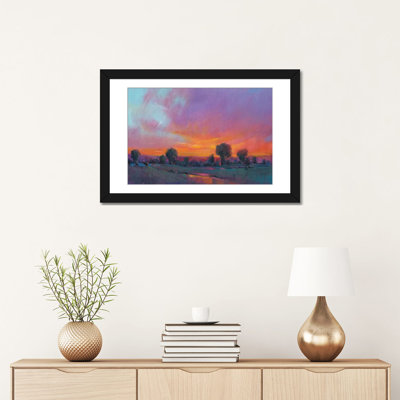 « flamboyant coucher de soleil i », reproduction de photo sur toile
