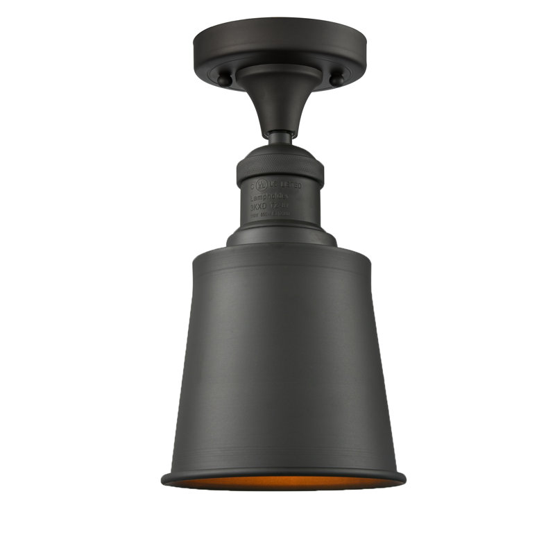 Plafonnier semi-encastré à 1 lumière 5,25 po Arline, Bronze huilé, Bronze huilé, Ampoule DEL 6 watts Vinage