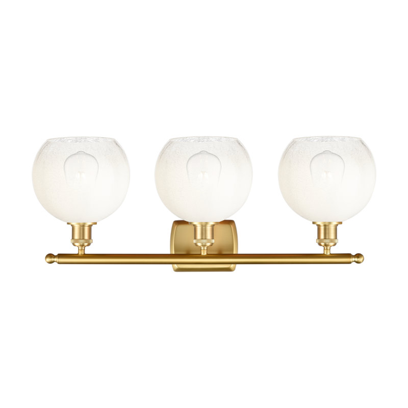 Éclairage pour meuble-lavabo de salle de bain 3 lumières Ballston - Appleton, Opale, Or satiné
