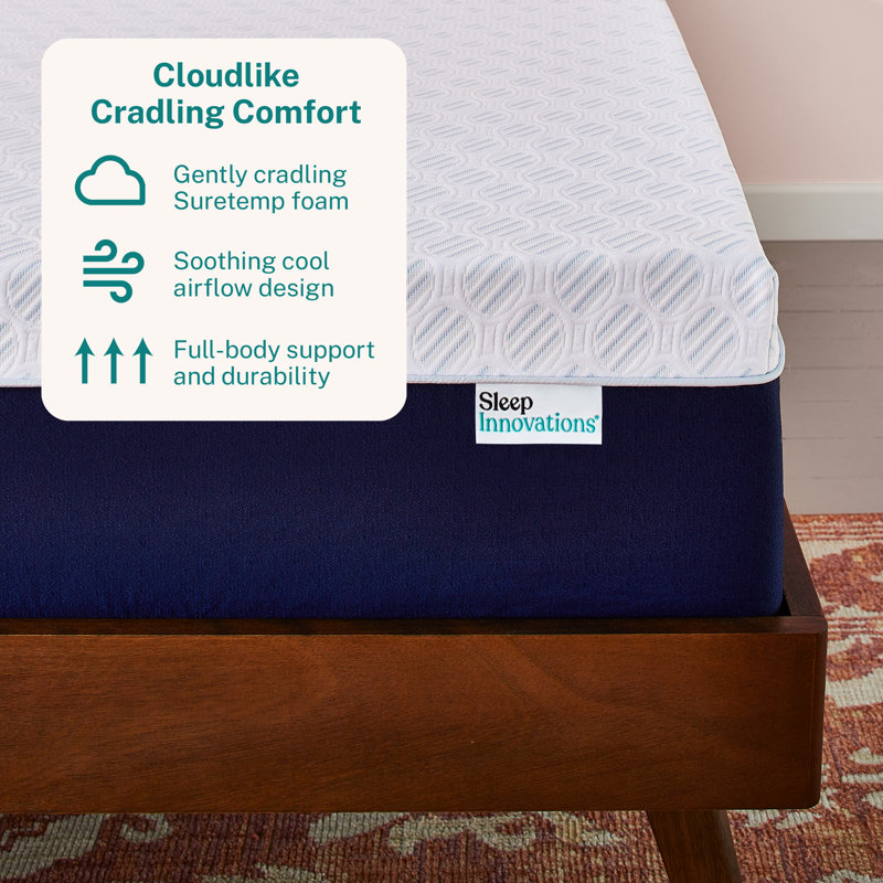 Shiloh 14 Inch Queen Memory Foam Mattress with Hypoallergenic Cover