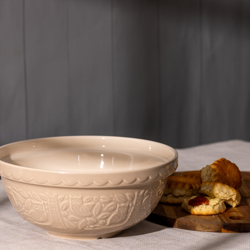 In The Forest 26cm Owl Mixing Bowl, Stone