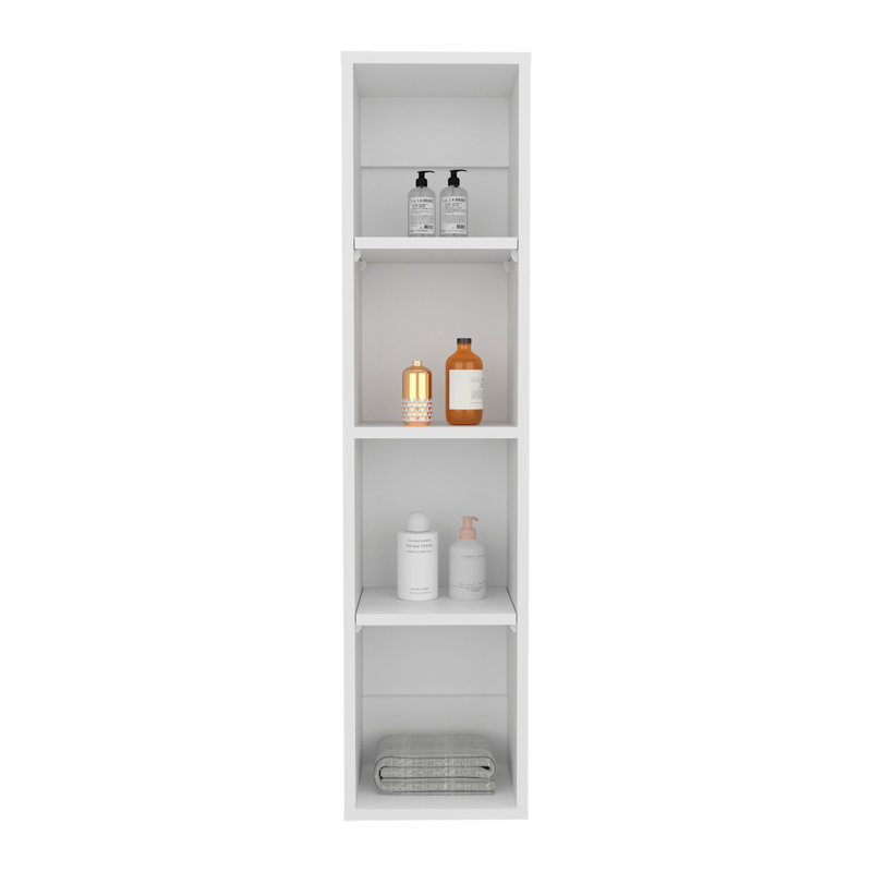 Armoire murale Cale, 4 tablettes, blanc