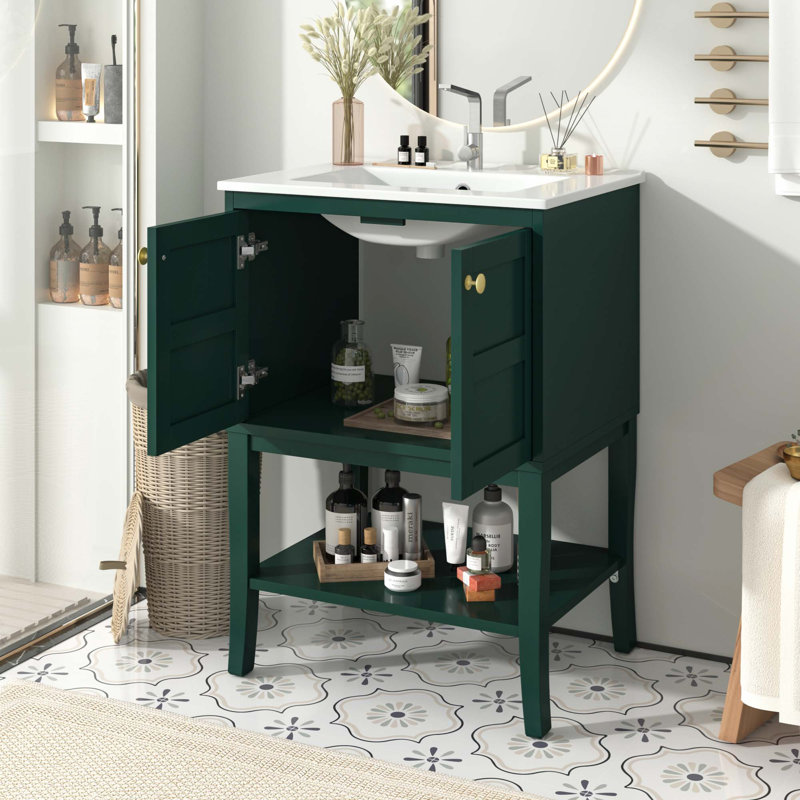 Meuble-lavabo simple 24 po avec lavabo supérieur