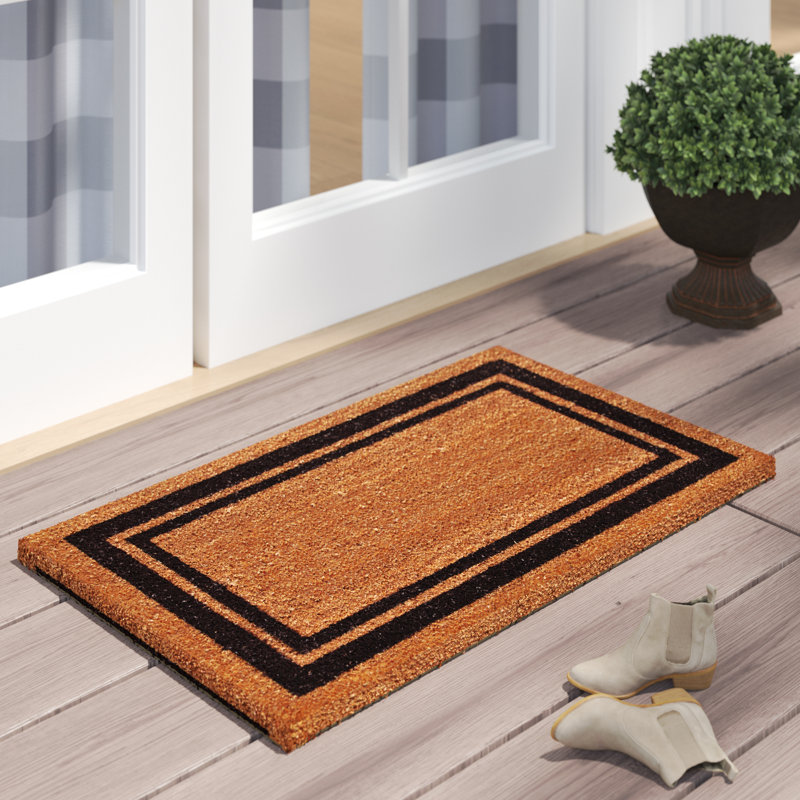 Tapis d'entrée antidérapant Mariah, 1 pi 6 po x 2 pi 6 po, Noir