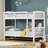 Kinnison Solid Wood Twin Over Twin Bunk Bed and Hanging Nightstand-1014713327