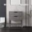 Meuble-lavabo autoportant avec lavabo et tiroirs à fermeture en douceur-8614962