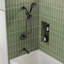Ensemble de robinetterie de douche à trois fonctions avec douchette, pommeau de douche à 5 jets et soupape d'équilibrage de pression, bec de baignoire inclus-113343549