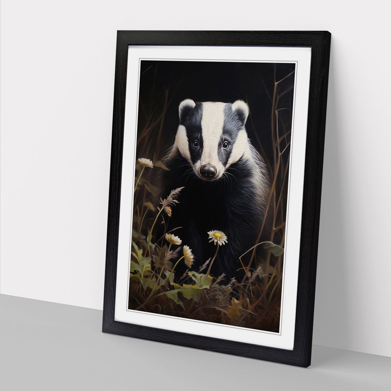 Single Picture Frame Print on Wood, Black Framed, 34cm H x 25cm W