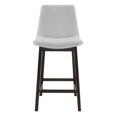Tabouret de comptoir rembourré avec pieds en bois massif