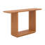 Console avec coins arrondis et tablette inférieure, tables de canapé minimalistes avec placage en bois et base en U pour le hall d'entrée-1078522820