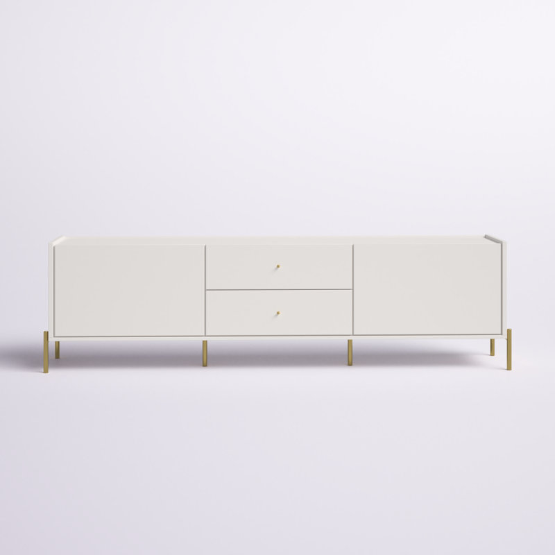 Gunay TV Stand for TVs up to 75", Off White, 86.69" W