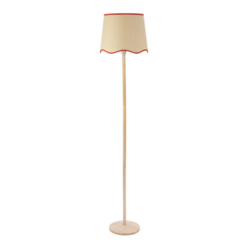 Rozana 161cm Traditional Floor Lamp, Natural/Red, Yes