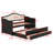 Modern Upholstered Daybed with Trundle and Storage Drawers, Button-Tufted Backrest-196352781